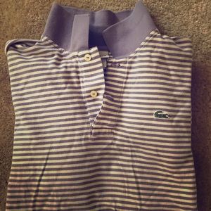Lavender and white Lacoste 2 button